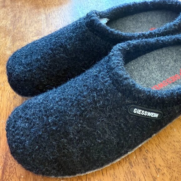 Giesswein Women's Veitsch Wool Slippers anthracite-029 Size 8 New in Box - Picture 4 of 8